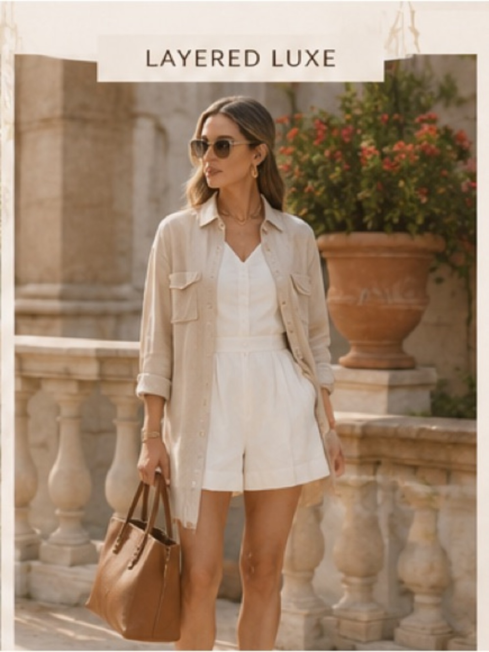SOLD✨ Rich Girl Summer Romper | House of Harlow 1960 Cream Halter • Euro Resort - Picture 6 of 6